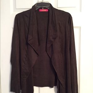 Faux leather cardigan. Size M.